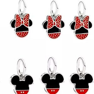New Disney Mickey or Minnie Mouse Charm Bead 925